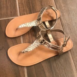 Gold Guess Sandals